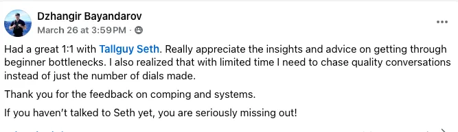 Testimonial from Dzhangir Bayandarov