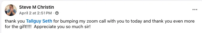 Testimonial from Steve M Christin