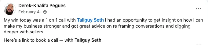 Testimonial from Derek-Khalifa Pegues