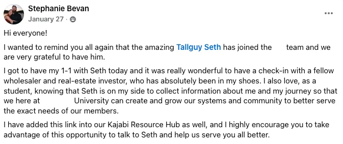 Testimonial from Stephanie Bevan