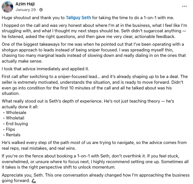 Testimonial from Azim Haji