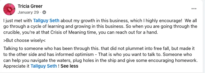Testimonial from Tricia Greer